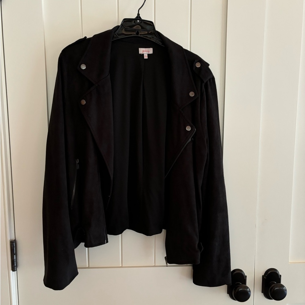 Stitch Fix Pixley size XL black motorcycle jacket.